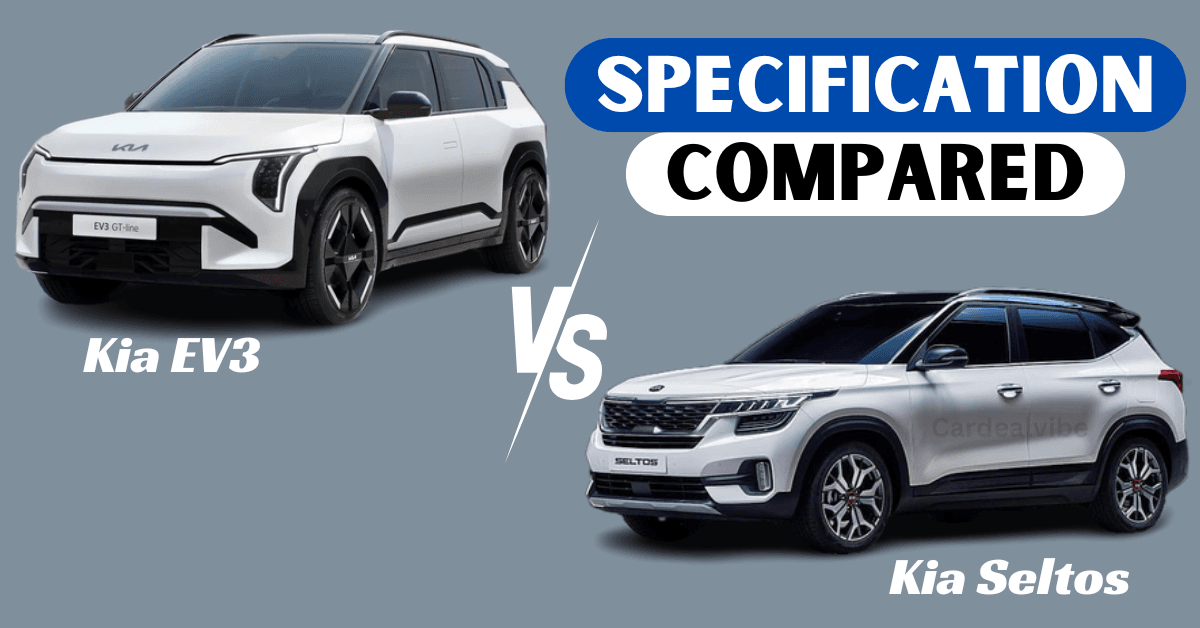 Comparison of Kia EV3 with Kia Seltos specifications